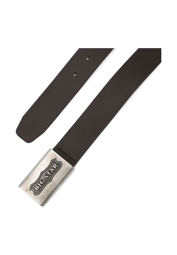 Big-Star - Brązowy Skórzany Męski Pasek Big Star. Kolor: brązowy. Materiał: skóra. Styl: casual, vintage