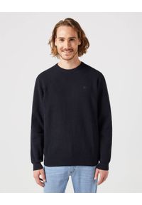 Wrangler - WRAGLER CREWNECK SWEATER MĘSKI SWETER CIEPŁY ELEGANCKI BLACK 112350515. Styl: elegancki