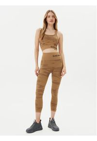 EA7 Emporio Armani Legginsy 7W000518 AF13714 U6054 Brązowy Slim Fit. Kolor: brązowy. Materiał: syntetyk #7