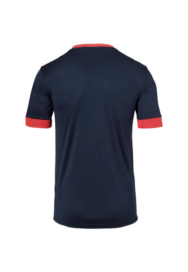 UHLSPORT - Koszulka sportowa męska Uhlsport Offense 23. Kolor: czerwony, wielokolorowy, niebieski. Materiał: poliester. Długość rękawa: krótki rękaw. Długość: krótkie