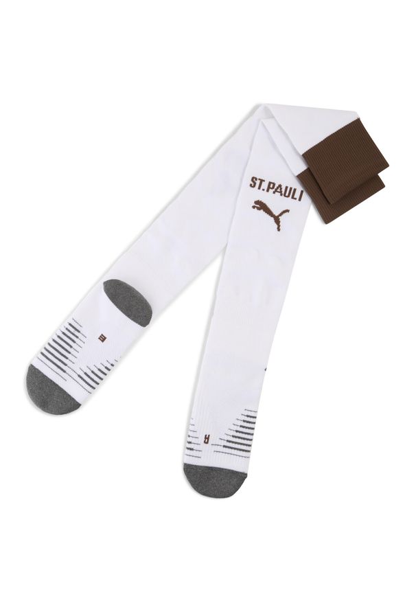 Puma - Męskie skarpety FC St. Pauli 25/26 PUMA White Espresso Brown. Kolor: brązowy, biały, wielokolorowy. Sport: piłka nożna