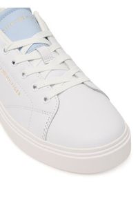 TOMMY HILFIGER - Tommy Hilfiger Sneakersy Th Feminine Cupsole Leather FW0FW09105 Biały. Kolor: biały. Materiał: skóra #4