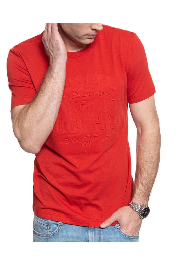 Mustang - MĘSKI T-SHIRT MUSTANG ALEX C EMBOSS 1008957 7179