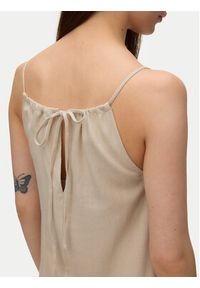 Vero Moda Sukienka letnia Emilo 10340519 Beżowy Loose Fit. Kolor: beżowy. Materiał: wiskoza. Sezon: lato #5