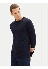 Tom Tailor Sweter 1038426 Granatowy Regular Fit. Kolor: niebieski. Materiał: bawełna #6