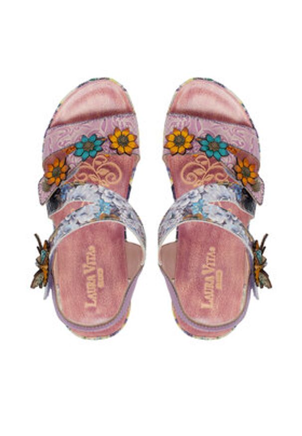 Laura Vita Sandały Facdiao 11 Fioletowy. Kolor: fioletowy. Materiał: skóra