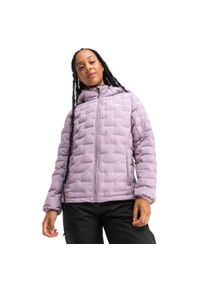 SIROKO - Kurtka trekkingowa damska Zelene lekka ocieplana. Typ kołnierza: kaptur. Kolor: fioletowy. Materiał: puch #1