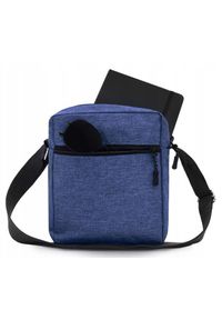 Męska, Materiałowa Torebka, Saszetka, Listonoszka - Pako Jeans - Granat. Kolor: niebieski. Materiał: poliester #3