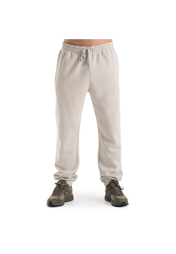Spodnie Champion Eco Future Fleece Joggers 220424-ES057 - białe. Kolor: biały. Materiał: poliester, bawełna, dresówka