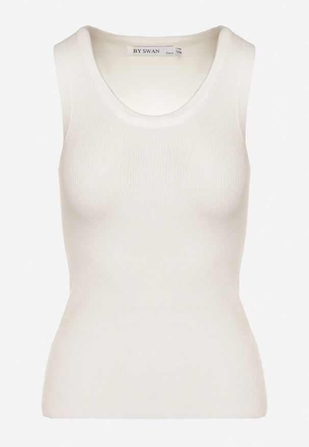 Born2be - Jasnobeżowy Top z Modalem i Wiskozą Sanilatia. Okazja: na co dzień. Kolor: beżowy. Materiał: wiskoza. Sezon: lato, wiosna. Styl: elegancki, casual