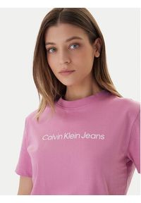 Calvin Klein Jeans T-Shirt LV047C912G Różowy Regular Fit. Kolor: różowy. Materiał: bawełna #3