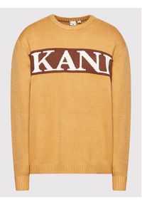 Karl Kani Sweter Retro Block Knit 6020314 Brązowy Regular Fit. Kolor: brązowy. Materiał: bawełna. Styl: retro #3