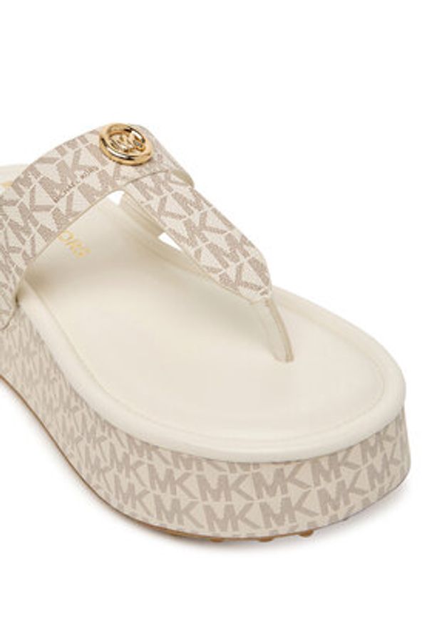 MICHAEL Michael Kors Japonki Koya Flip Flap 40R6KOFA2B Écru. Kolor: kremowy. Materiał: skóra