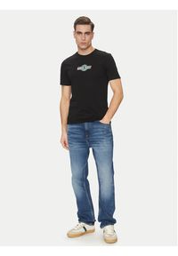 Guess Jeans T-Shirt M5GI23 K8HM0 Czarny Slim Fit. Kolor: czarny. Materiał: bawełna