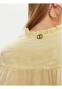 TwinSet - TWINSET Bluzka 241TP2530 Żółty Relaxed Fit. Kolor: żółty. Materiał: bawełna #5