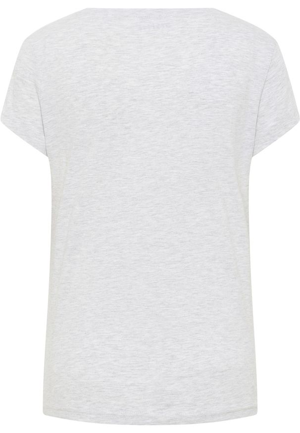 Mustang - MUSTANG ALINA C LOGO TEE DAMSKI T-SHIRT KOSZULKA LOGO LIGHT GREY MELANGE 1013220 4141. Okazja: na co dzień, do pracy. Materiał: bawełna, jeans, skóra. Długość: długie. Styl: casual, elegancki