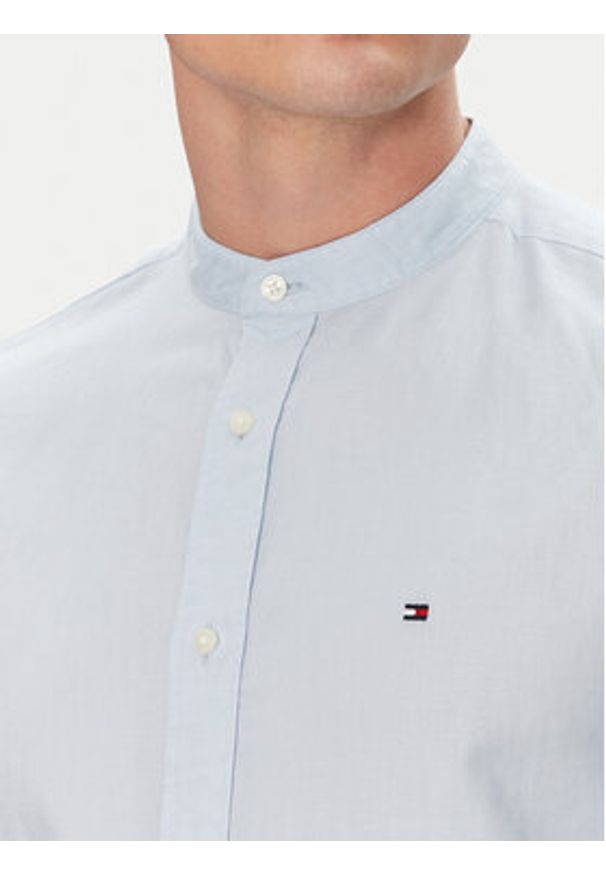 TOMMY HILFIGER - Tommy Hilfiger Koszula MW0MW40716 Błękitny Regular Fit. Kolor: niebieski. Materiał: len, bawełna