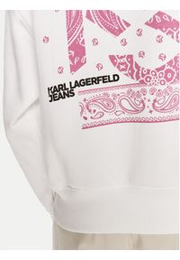 Karl Lagerfeld Jeans Bluza 245J1801 Biały Regular Fit. Kolor: biały. Materiał: bawełna