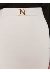 Elisabetta Franchi Spódnica mini GO-T03-41E2-V200 Écru Regular Fit. Materiał: syntetyk