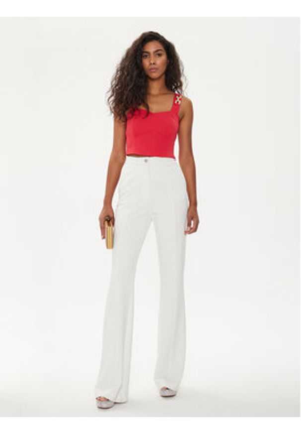 Marciano Guess Top 4GGH21 7074A Koralowy Slim Fit. Kolor: pomarańczowy. Materiał: wiskoza