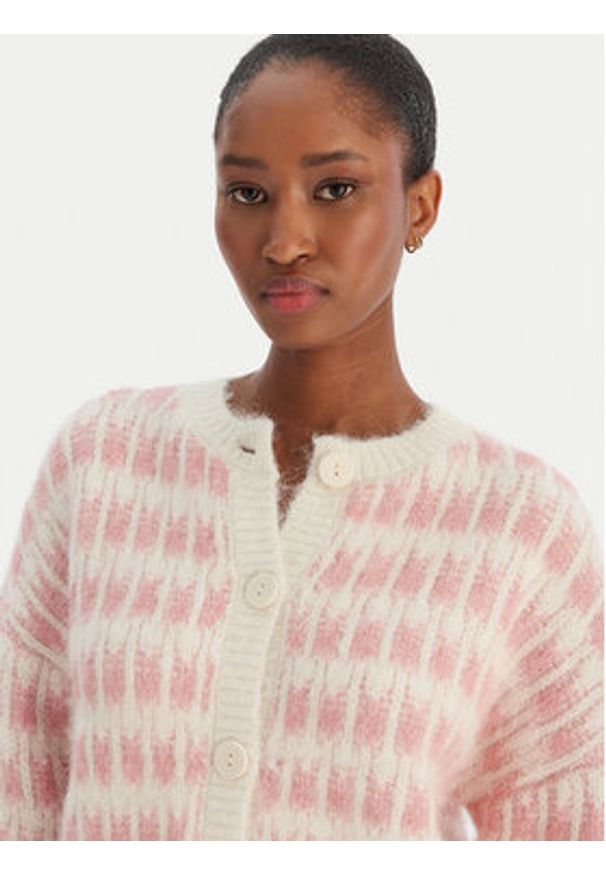 Vero Moda Kardigan Lisa 10336622 Beżowy Regular Fit. Kolor: beżowy. Materiał: syntetyk