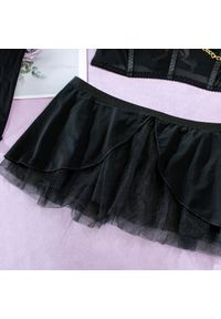 Intica - Komplet bielizny z chokerem i haftem Jeannett. Kolor: niebieski. Materiał: materiał. Wzór: haft #2