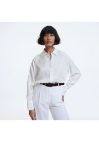 Reserved - Koszula z wiskozy - Biały. Kolor: biały. Materiał: wiskoza