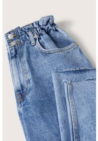 mango - Mango jeansy Marcela damskie high waist. Stan: podwyższony. Kolor: niebieski