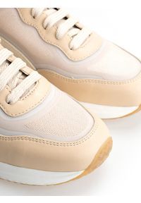 Geox Sneakersy "D-Happy" | D0262A08514 | Kobieta | Piaskowy. Nosek buta: okrągły. Materiał: tkanina, skóra #5