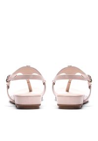 Kazar - Beżowe sandały damskie. Zapięcie: pasek. Kolor: beżowy. Materiał: skóra. Obcas: na koturnie. Styl: klasyczny #3