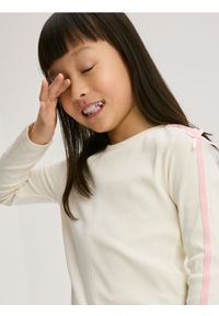 Reserved - Bawełniana koszulka z lampasami - złamana biel. Materiał: bawełna #1