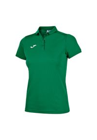 Koszulka polo do tenisa damska Joma Hobby. Typ kołnierza: polo. Kolor: zielony. Sport: tenis