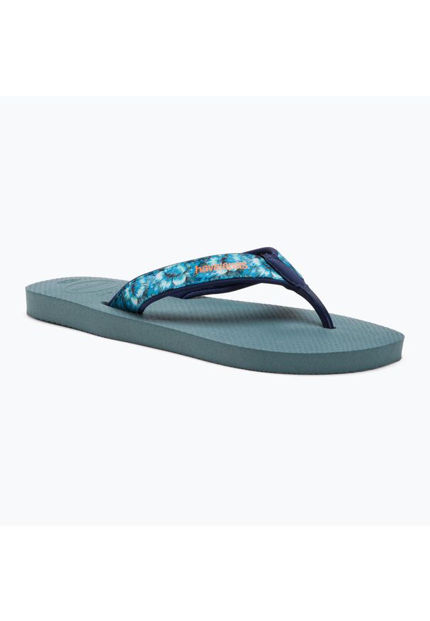 Japonki męskie Havaianas Surf Material. Kolor: szary, niebieski, wielokolorowy. Sport: pływanie