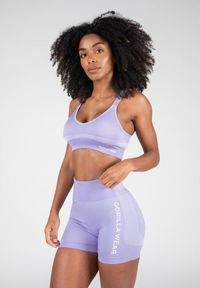 GORILLA WEAR - Selah Bezszwowe Biustonosz sportowy ilac. Kolor: fioletowy. Sport: fitness