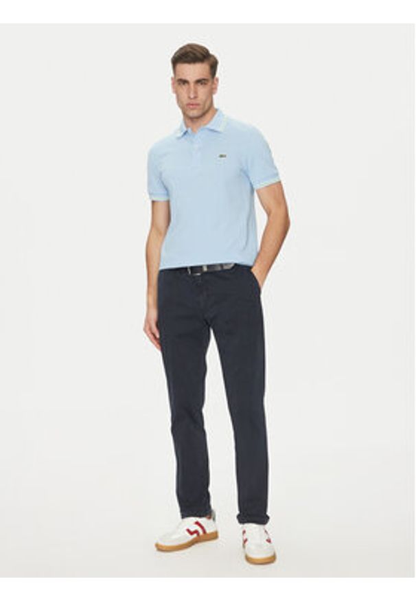 Lacoste Polo PH9875 Błękitny Regular Fit. Typ kołnierza: polo. Kolor: niebieski. Materiał: bawełna