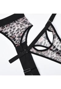 Intica - Komplet bielizny z wycięciami z dopasowanego materiału Gentjana. Kolor: czarny. Materiał: materiał #4