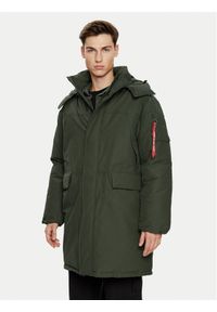 Alpha Industries Parka 148124 Zielony Regular Fit. Kolor: zielony. Materiał: bawełna, syntetyk #1