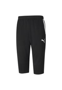 Spodnie męskie Puma teamLIGA Training 3/4 Pants. Kolor: czarny, wielokolorowy, biały