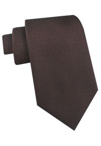 Krawat Męski - Angelo di Monti - Głęboki Brąz. Kolor: brązowy, beżowy, wielokolorowy. Materiał: tkanina. Styl: elegancki, wizytowy