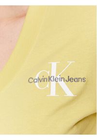 Calvin Klein Jeans T-Shirt J20J221429 Żółty Regular Fit. Kolor: żółty. Materiał: bawełna