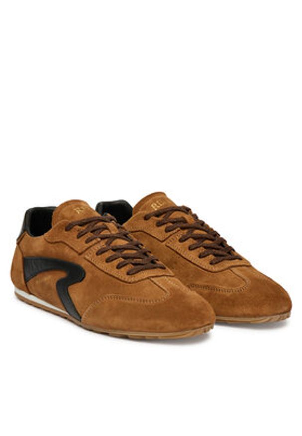 Replay - REPLAY Sneakersy GMSL1.000.C0001L Brązowy. Kolor: brązowy. Materiał: skóra, zamsz