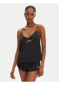 Juicy Couture Koszulka piżamowa JCLCT125511 Czarny Regular Fit. Kolor: czarny. Materiał: syntetyk