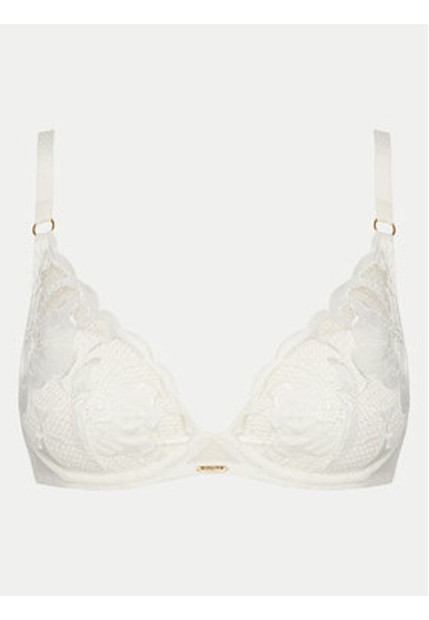 Chantelle Biustonosz z fiszbiną Fleurs Signature C12Q20 Biały. Kolor: biały. Materiał: syntetyk