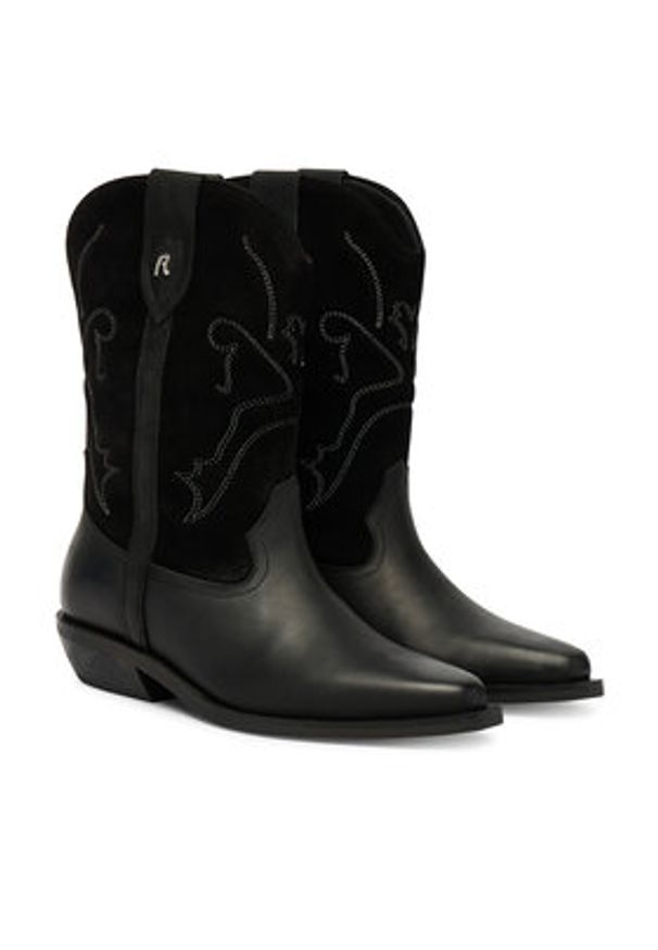 Replay - REPLAY Kowbojki GWN99.000.C0005L Czarny. Kolor: czarny. Materiał: skóra