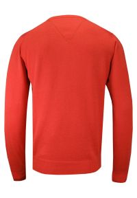 Sweter Pomarańczowy w Serek (V-neck) Klasyczny, Męski, Orange, - Adriano Guinari. Okazja: do pracy, na spotkanie biznesowe, na co dzień. Typ kołnierza: dekolt w serek. Kolor: pomarańczowy. Materiał: bawełna. Styl: klasyczny