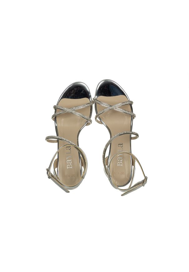 Sandały Bayla-187 587-9078 Silver 187054, Srebrny, Skóra ekologiczna. Kolor: srebrny. Materiał: skóra ekologiczna. Wzór: motyw z bajki. Obcas: na obcasie. Wysokość obcasa: średni