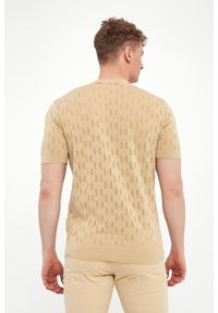 Karl Lagerfeld - T-shirt męski z ażurowym logo KARL LAGERFELD. Wzór: ażurowy #3