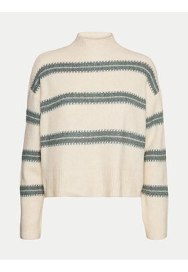 Vero Moda Golf Dazzle 10310850 Beżowy Loose Fit. Typ kołnierza: golf. Kolor: beżowy. Materiał: syntetyk