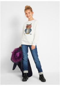 bonprix - Dżinsy dziewczęce ocieplane na flanelowej podszewce. Kolor: niebieski #2