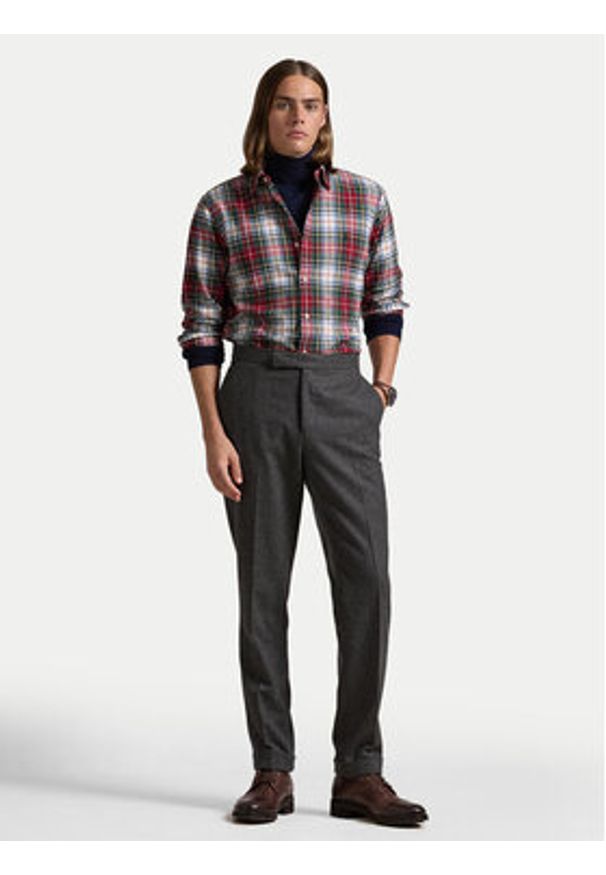 Polo Ralph Lauren Koszula 710953707001 Czerwony Custom Fit. Typ kołnierza: polo. Kolor: czerwony. Materiał: bawełna